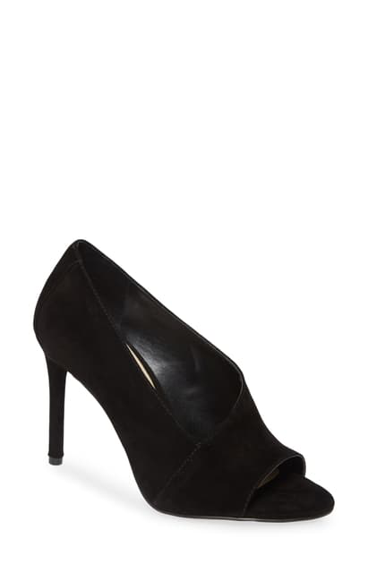 vince camuto black suede heels