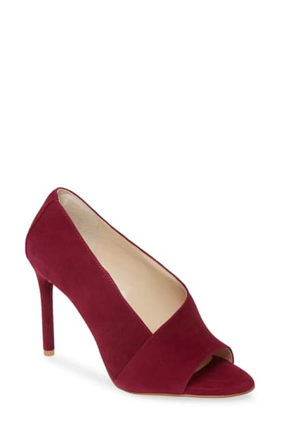Shop Vince Camuto Rallien Peep Toe Pump In Ribbon Red Suede