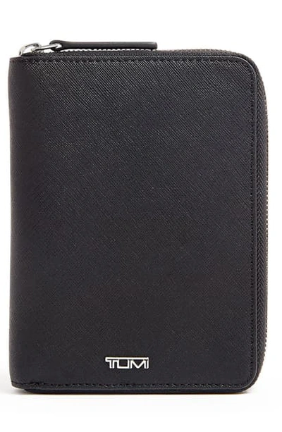 Shop Tumi Belden Leather Zip Around Passport Case In Black
