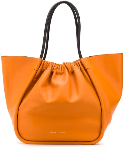 Shop Proenza Schouler Xl Ruched Tote Bag In Orange