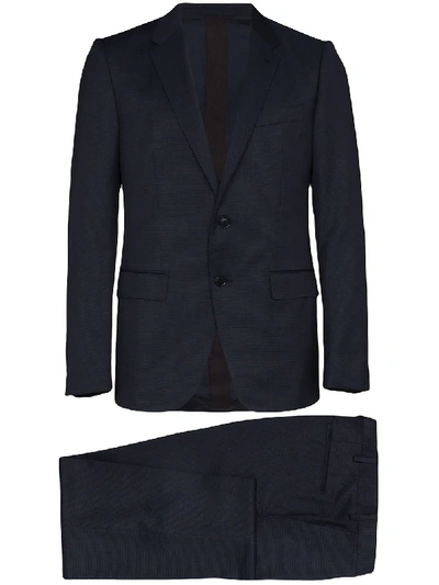 Shop Ermenegildo Zegna Micro Check Two-piece Tailored Suit In Blue