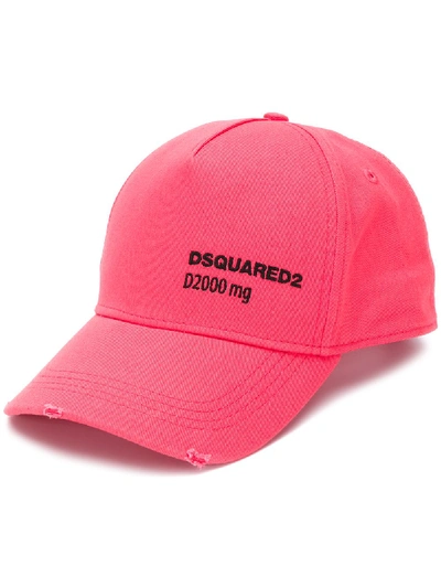 Shop Dsquared2 Take Your Daily Dose Baseball Cap In Pink