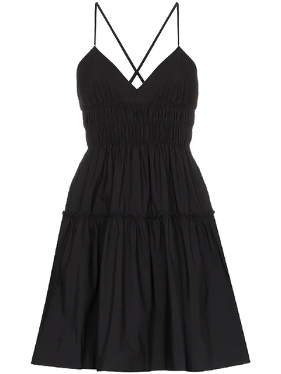 Shop Three Graces Mia Tiered Mini Dress In Black