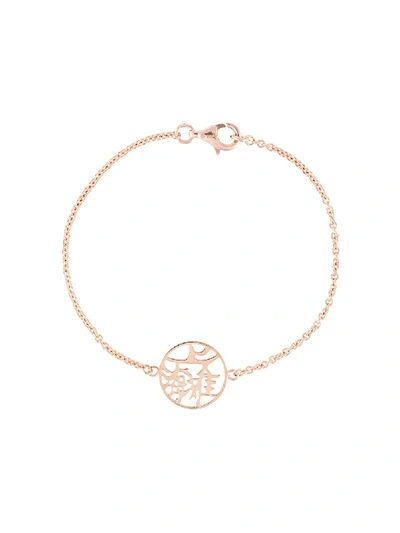 Shop Shanghai Tang Logo Motif Bracelet In Pink