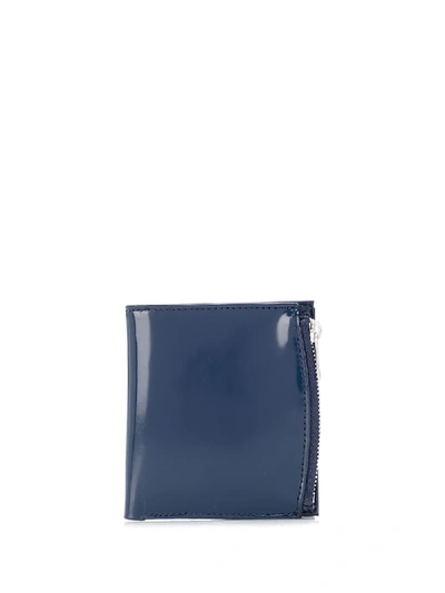 Shop Maison Margiela Foldover Wallet In Blue