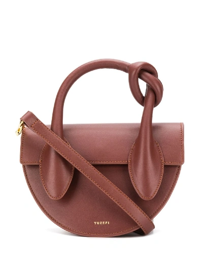Shop Yuzefi Dolores Mini Bag In 棕色