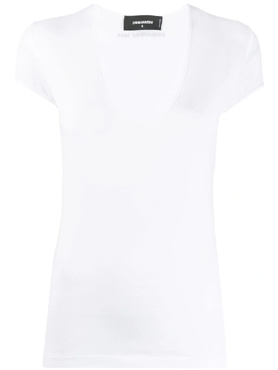Shop Dsquared2 Scoop Neck T-shirt In White