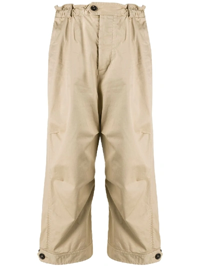 Shop Dsquared2 Oversized Workwear Trousers In Neutrals