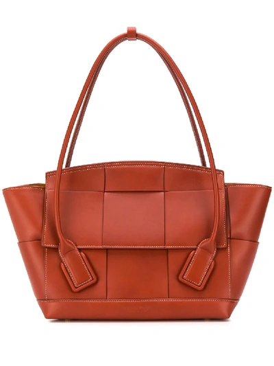 Shop Bottega Veneta Medium Arco Tote Bag In Red