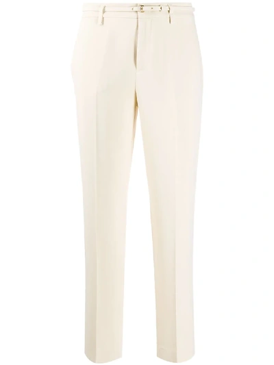 Shop Red Valentino Belted Tailored Trousers In Neutrals