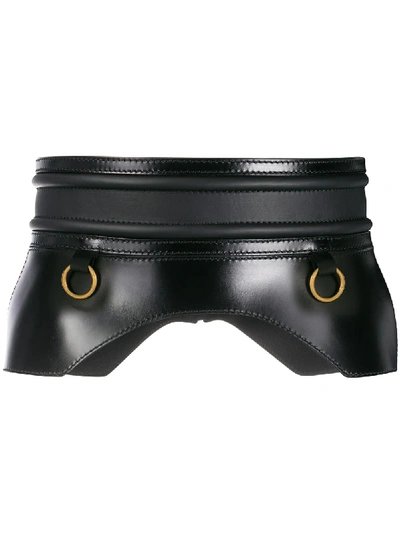 Shop Alexander Mcqueen Corset Style Wide Belt In Black