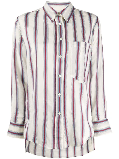 Shop Isabel Marant Étoile Striped Shirt In Neutrals