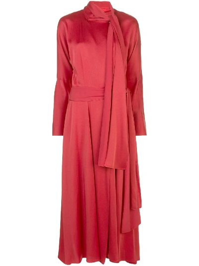 Shop Sies Marjan Bea Crepe Dress In Red