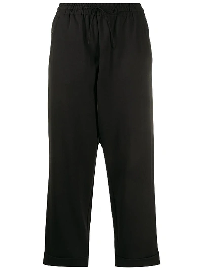 Shop Y-3 Drawstring Trousers In Black