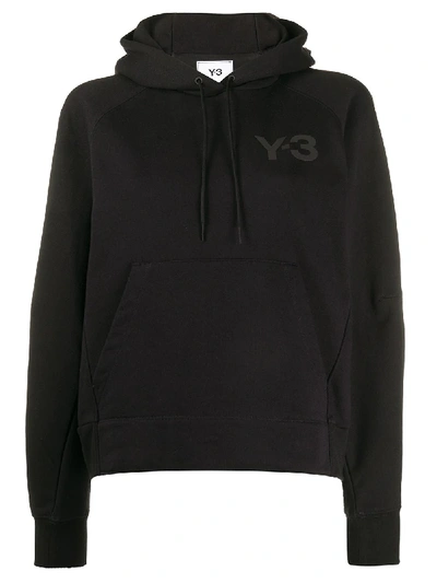 Shop Y-3 Regular-fit Hoodie In Black