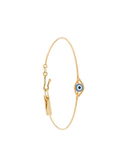 Shop Isabel Marant Lucky Eye Charm Bracelet In Gold