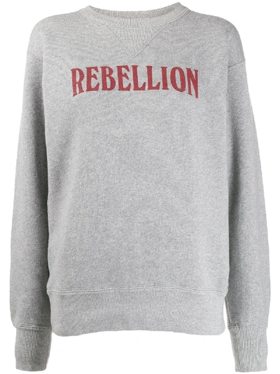 Shop Isabel Marant Étoile Rebellion Sweatshirt In Grey