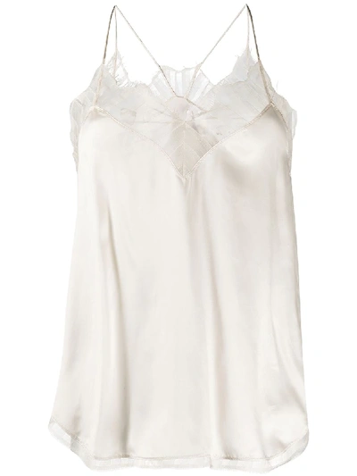 Shop Iro Lace-embroidered Camisole Top In Neutrals