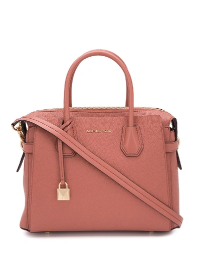 Shop Michael Michael Kors Mercer Medium Tote In Pink