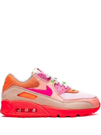 Shop Nike Air Max 90 Sneakers In 粉色