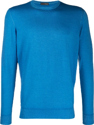 Shop Drumohr Knitted Jumper In Blue
