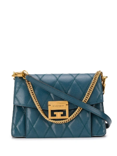 Shop Givenchy Quilted Shoulder Bag In Blue