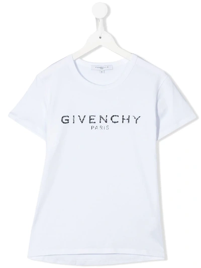 Shop Givenchy Teen Logo T-shirt In White