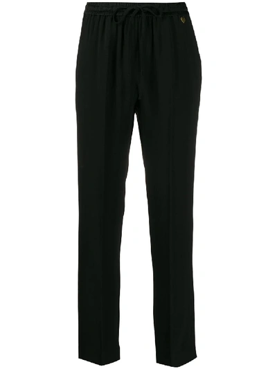 Shop Twinset Drawstring Trousers In Black
