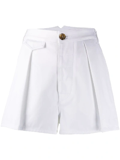 Shop Dsquared2 High-waisted A-line Shorts In White