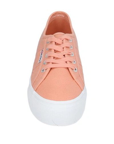 Shop Superga Woman Sneakers Salmon Pink Size 9 Textile Fibers