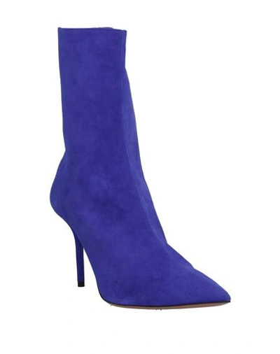 Shop Aquazzura Ankle Boots In Purple
