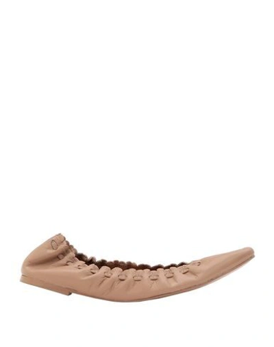 Shop See By Chloé Woman Ballet Flats Blush Size 7.5 Goat Skin In Pink
