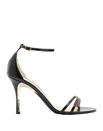 Shop Furla Sandals In Black