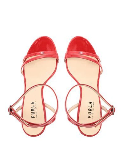 Shop Furla Sandals In Red