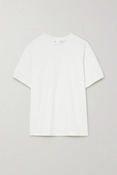 Shop Victoria Victoria Beckham Victoria Cotton-jersey T-shirt In White