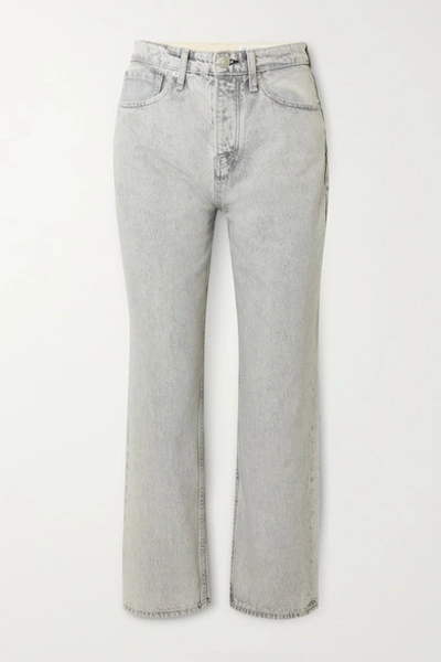 Shop Rag & Bone Maya High-rise Straight-leg Jeans In Gray