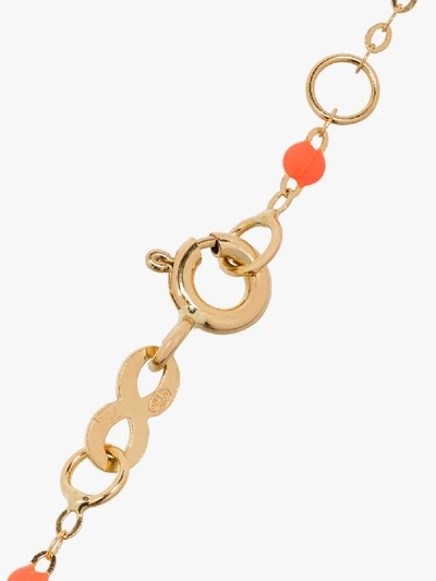 Shop Gigi Clozeau 18k Yellow Gold 17 Cm Beaded Bracelet In 13 Orange