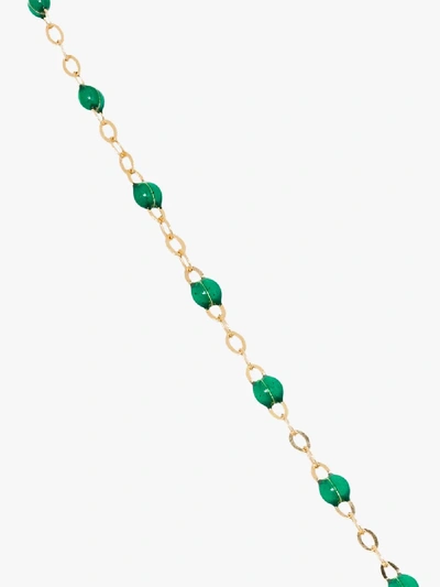 Shop Gigi Clozeau 18k Yellow Gold Beaded Bracelet In 35 Green