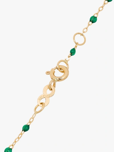 Shop Gigi Clozeau 18k Yellow Gold Beaded Bracelet In 35 Green