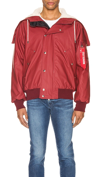 Shop Alpha Industries X Stutterheim N2-b Jacket In Commander Red