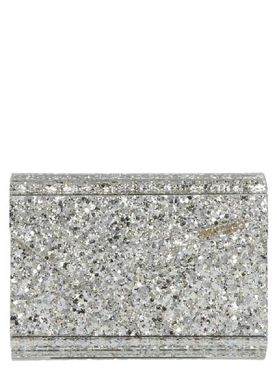 Shop Jimmy Choo Candy Clutch Bag In Silver