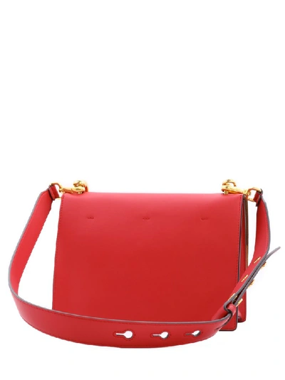 Shop Fendi Kan U Small Shoulder Bag In Red