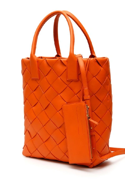 Shop Bottega Veneta Intrecciato Tote Bag In Orange