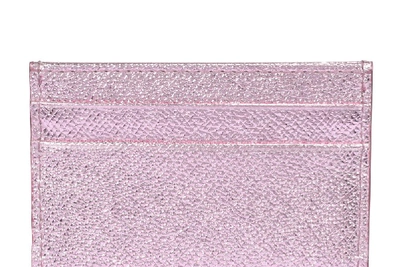 Shop Dolce & Gabbana Metallic Cardholder In Pink