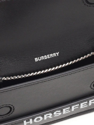 Shop Burberry Horseferry Printed Chain Cardholder In Black