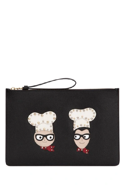 Shop Dolce & Gabbana Embellished Clutch Bag In 80999