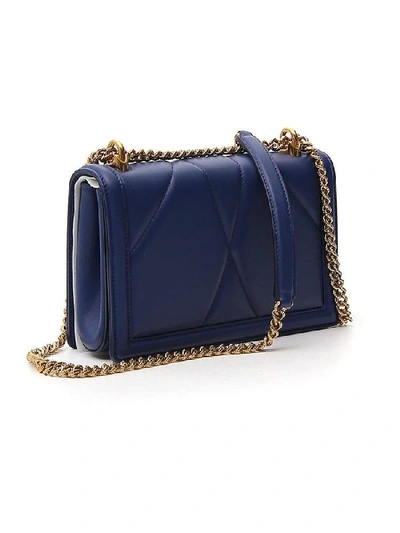 Shop Dolce & Gabbana Devotion Shoulder Bag In Blue