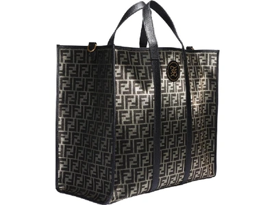Shop Fendi Ff Jacquard Motif Tote Bag In Multi