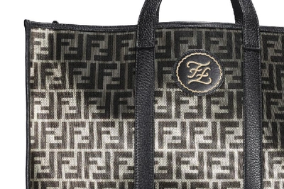 Shop Fendi Ff Jacquard Motif Tote Bag In Multi