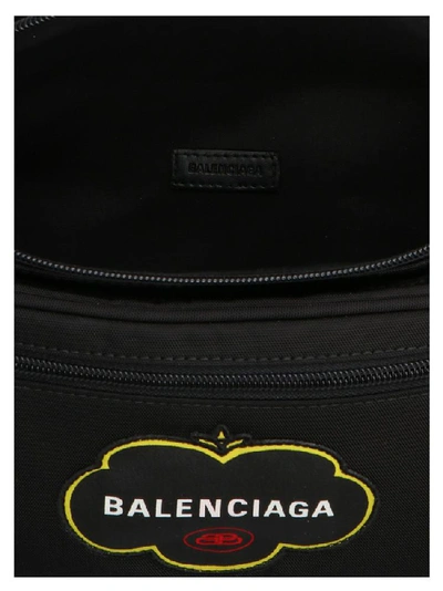 Shop Balenciaga Logo Embroidered Belt Bag In Black